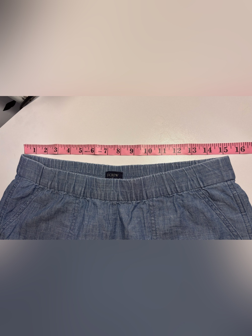 J. Crew 100% Cotton Elastic-Waist Patch Pocket Shorts - Picture 5 of 8